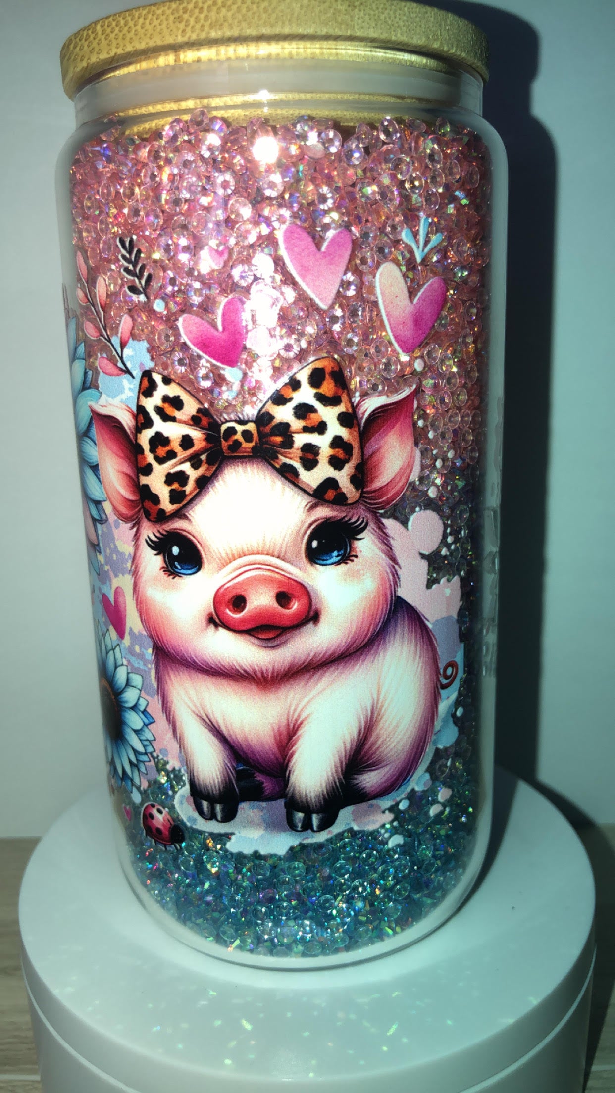 Multicolor Diamond Piggy Tumbler