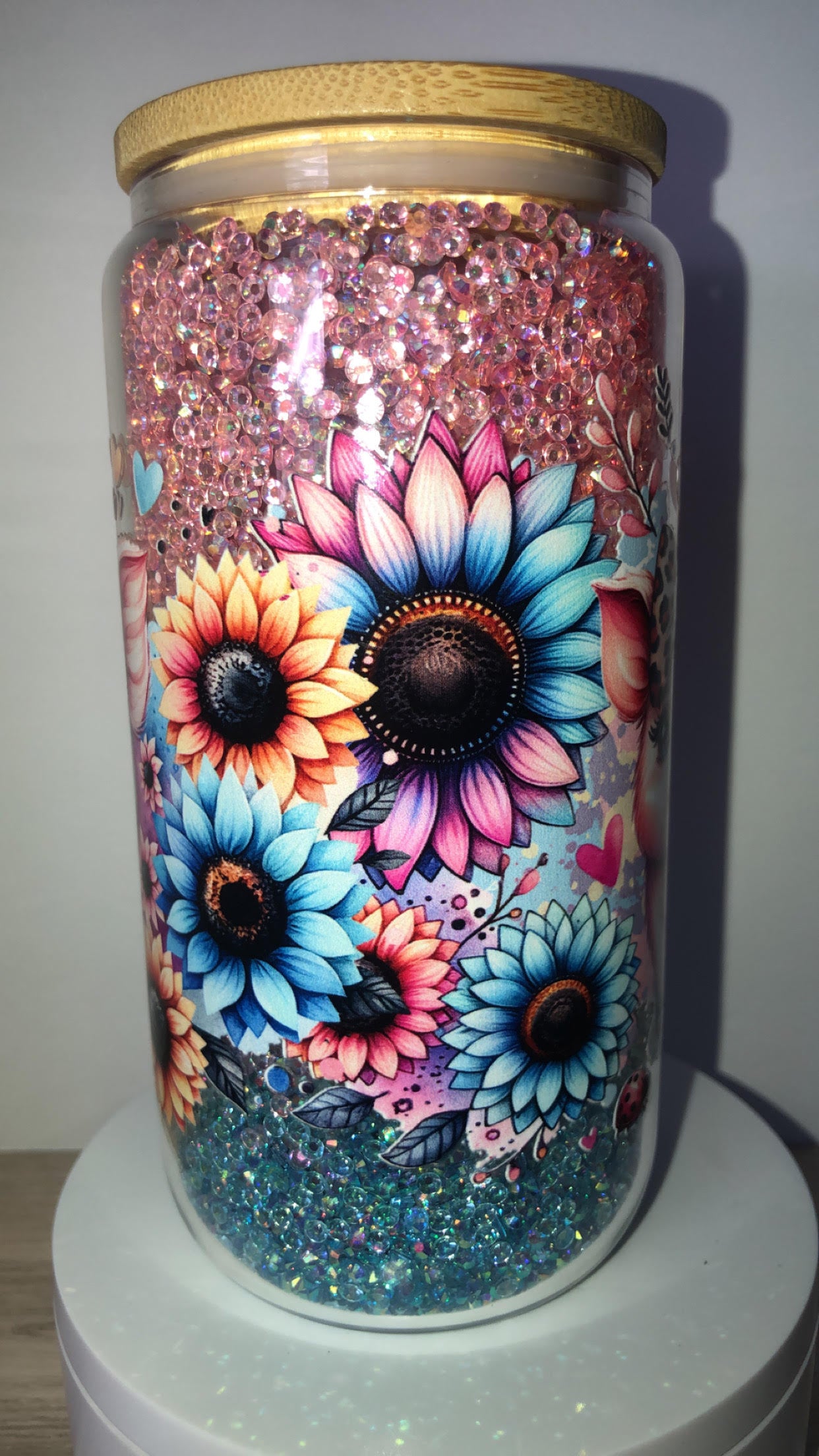Multicolor Diamond Piggy Tumbler
