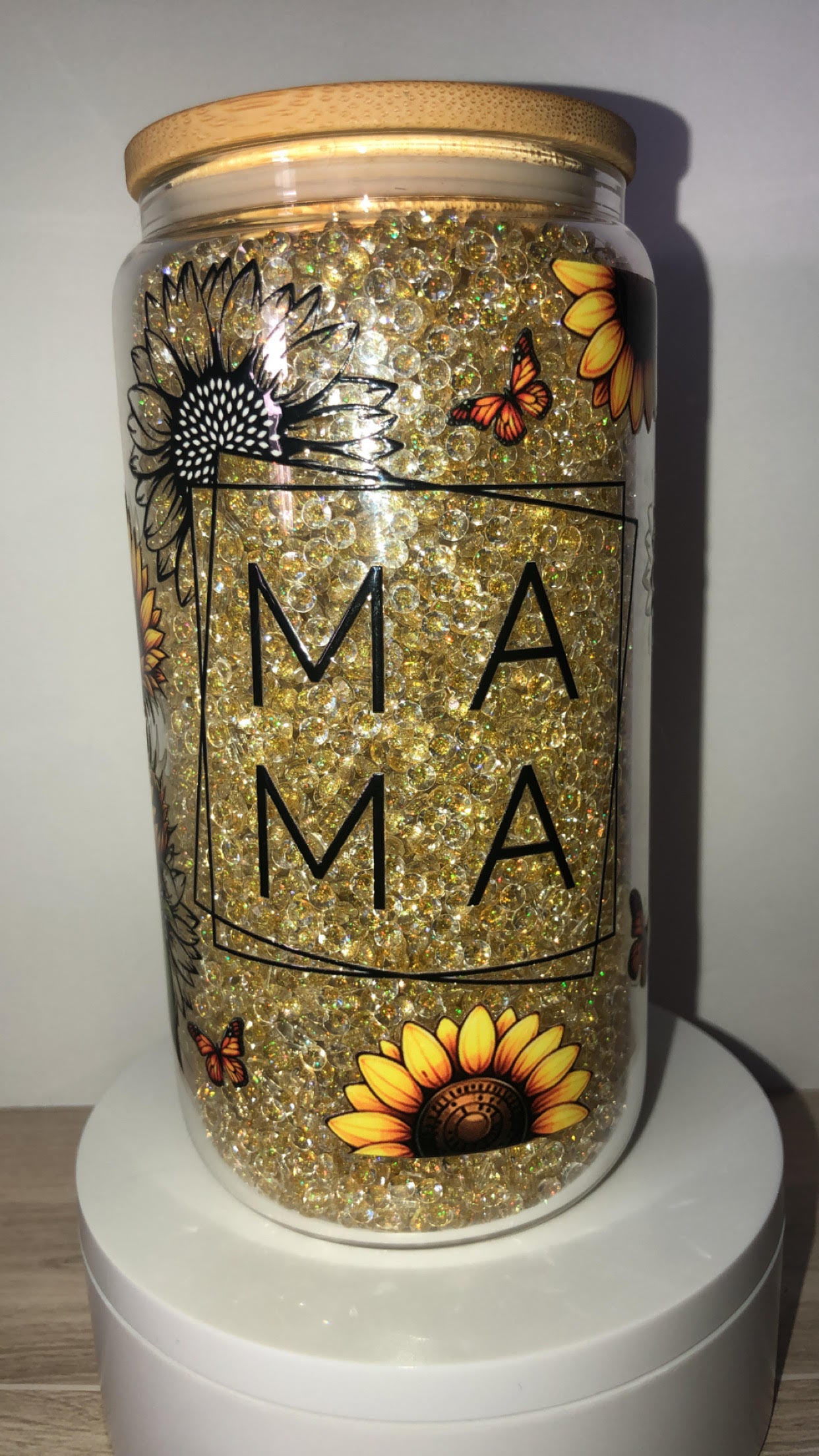 "Mama" Sunflower Tumbler